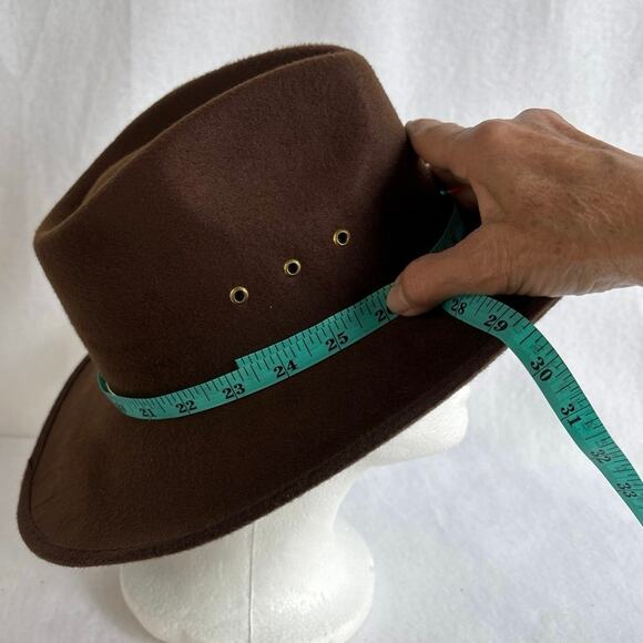 Western Express Faux Felt Made in Mexico Cowboy Hat Brown Size Kids/Women - Picture 6 of 7